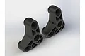 Two black ARRMA rear hub spare parts for RC vehicles shown on a plain white background.