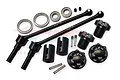 GPM 110mm Hardened Steel Front/Rear CVD Shaft 2Pcs w/ Black Aluminium Wheel Lock & Hex Claw Set TXMW110F/RS-BK