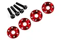 LaTrax Red Aluminium 12mm Wheel Nut Washers 4Pcs 7668R