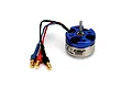 E-Flite 3900Kv brushless motor with blue anodized top, silver casing, and three wires with gold bullet connectors.
