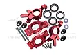 GPM Red Aluminium Oversized Front Steering & Rear Hubs Set TXM2122L-R