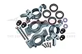 GPM Grey Aluminium Oversized Front Steering & Rear Hubs Set TXM2122L-GS