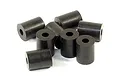 A small pile of black cylindrical rubber tubes used as RC spare parts.