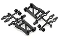 Kyosho rear suspension arm set parts on plastic sprues against a white background.