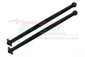Two black GPM Racing carbon steel centre driveshafts for RC cars, shown against a white background with a faint brand watermark.