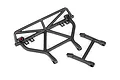 Traxxas rear bumper assembly with LED light mounts, featuring a black tubular frame design on a white background.