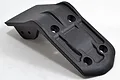 A black RPM RC skid plate spare part shown from a high-angle perspective against a white background.
