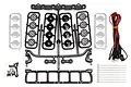 Team Associated XP LED Roof Light Kit parts on a white background, including plastic light housings, lenses, LED wiring, screws, and zip ties.