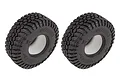 Two black 1.9-inch General Grabber X3 RC crawler tyres shown from a side angle against a white background.