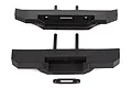 Two black plastic RC bumpers and a small fairlead accessory for the Element RC Sendero, shown against a white background.
