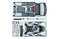 A set of Element RC Trailrunner body shell decal sheets featuring window masks, grille details, light lenses, and various brand and decorative stickers.