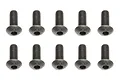 Ten black button head RC screws arranged in two rows of five against a white background.