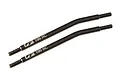Two Element RC 100mm high clearance steel suspension linkages with threaded ends, featuring laser-etched FT and 100 HC markings.