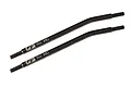 Two black steel high clearance RC suspension linkages with threaded ends, labeled 114 HC.