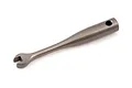 A gunmetal grey Factory Team steel turnbuckle wrench with a single open-ended head and a hole in the handle.