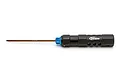 Factory Team 2.0mm hex driver with a black handle and blue collar against a white background.