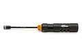 Factory Team 5.5mm nut driver with a black handle and gold-coloured collar on a white background.