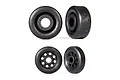 Traxxas Black Wheelie Bar Wheels 4Pcs 9461