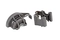 Two grey plastic Traxxas centre differential mount components shown against a white background.