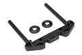 HPI Racing Trophy Truggy body mount set featuring a black plastic mount bar with two vertical posts and two circular washers.