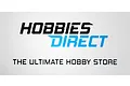 A white rectangular sticker featuring the Hobbies Direct logo in black and blue text with the slogan The Ultimate Hobby Store below it.