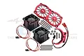 GPM Red Aluminium Adjustable Motor Heatsink w/ Dual Cooling Fans MAKX018FANB-R