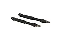 Two ARRMA steel CVD driveshafts with black protective sleeves and metal joints, shown against a white background.
