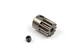 A 12-tooth metal pinion gear for RC cars with a small grub screw, set against a plain white background.