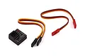 SkyRC GC301 gyro stability control module with two attached servo-style wiring harnesses on a white background.