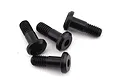 Four black metal king pin bolts for TLR 8IGHT-X RC cars, shown in a studio shot against a white background.
