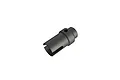 A black metal ARRMA front outdrive cup for RC vehicles, shown from a high angle against a white background.