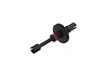 ARRMA 39T 1Mod Centre Spool Set featuring a metal spur gear on a drive shaft with a bearing and red spacer.