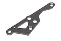 A gunmetal grey HPI Racing right engine mount brace for Baja 5B/5SC/5T RC cars, shown against a white background.