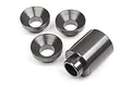 HPI Racing clutch bell holder spacer set for Baja 5B, 5T, and 5SC RC cars, featuring three conical washers and one cylindrical spacer.