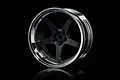 MST 1.9" GT Off-Set Changeable Silver/Flat Black Rims 4Pcs 832109FBK