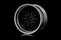 MST 1.9" LM Off-Set Changeable Flat Silver/Flat Black Rims 4Pcs 832102FBK