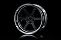 MST 1.9" 106 Off-Set Changeable Silver/Flat Black Rims 4Pcs 832107FBK