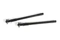 Two black metal Axial solid axle driveshafts with universal joints, shown against a white background.