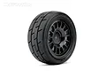 A single Jetko 1.9 inch Formula RC tyre pre-mounted on a black multi-spoke Radia rim against a white background.