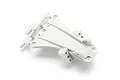 A white plastic front chassis brace part for an HPI Blitz RC car, shown on a white background.