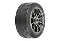 Pro-Line 2.9 inch Toyo Proxes R888R belted tyre mounted on a gunmetal Spectre rim, shown from a three-quarter angle against a white background.