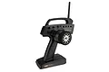 HPI Racing TF-40 2.4GHz 3-channel pistol-grip RC transmitter in black with steering wheel and adjustment knobs.