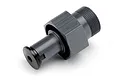A single gunmetal grey aluminium 24mm front wheel hex adapter for HPI Baja RC vehicles.