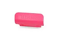 A bright pink Traxxas front bumper component with the TRX logo embossed on the front, isolated against a white background.