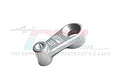 A silver GPM Racing aluminium 25T servo horn for RC cars, featuring a machined metal design with branding and tooth count engraved on the surface.