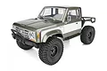 Element RC Enduro Sendero HD 1/10 scale RC rock crawler truck in titanium and white finish, shown from a high-angle front three-quarter view.
