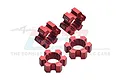 GPM Red Aluminium 24mm Wheel Hex 4Pcs TXM010/10N/2-R