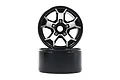Yeah Racing 1.9" Silver Aluminium 5 Spoke Beadlock Rims 2Pcs WL-0147BK