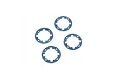 Four blue circular differential gaskets arranged on a white background.