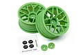 HPI 1.9" (6mm Off-Set) Mesh Green Rims 2Pcs 112811